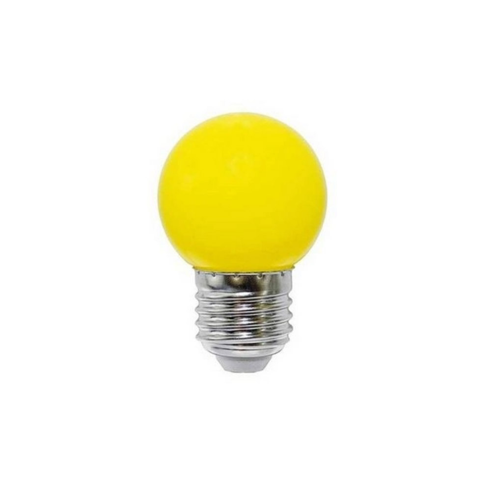 Lampadina colorata LED gialla 2W E27 bulbo opaco G45 Life