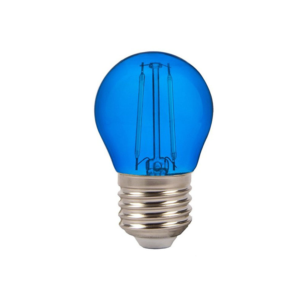 Lampadina colorata LED filamento blu 2W E27 bulbo G45 VT-2132 V-Tac  decorativa