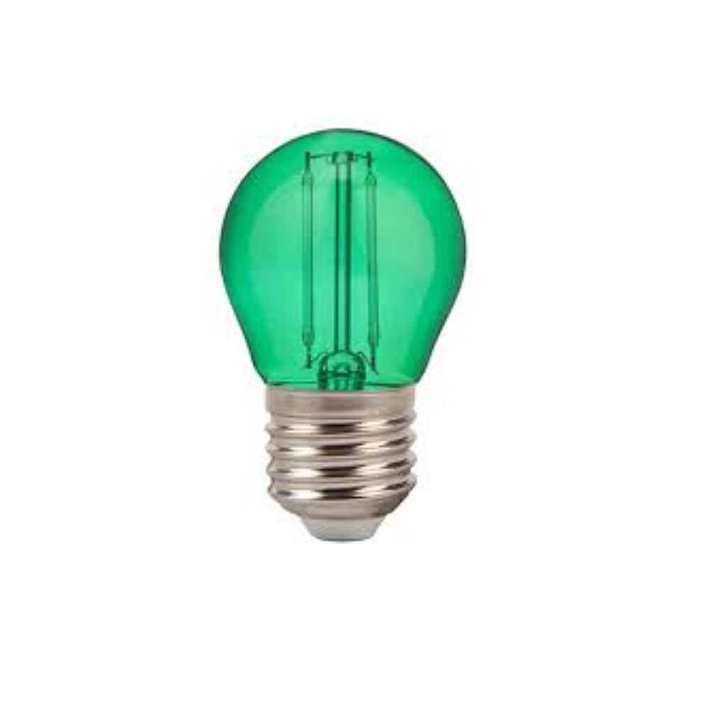 Lampadina colorata LED filamento verde 2W E27 bulbo G45 VT-2132 V
